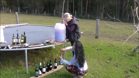 siphoning finished wine
